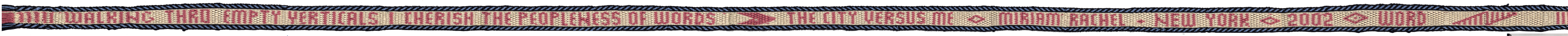 2002 card weaving text belt